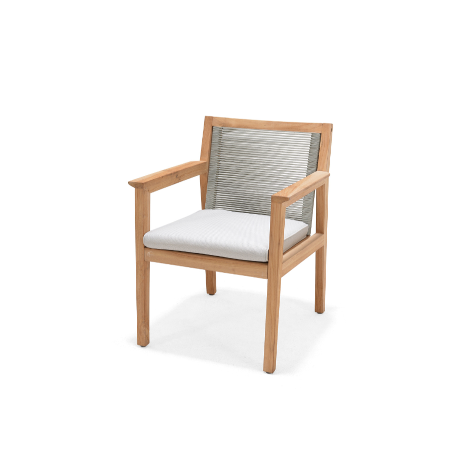 Agate Teak and Rope Armchair ‚Äì Green