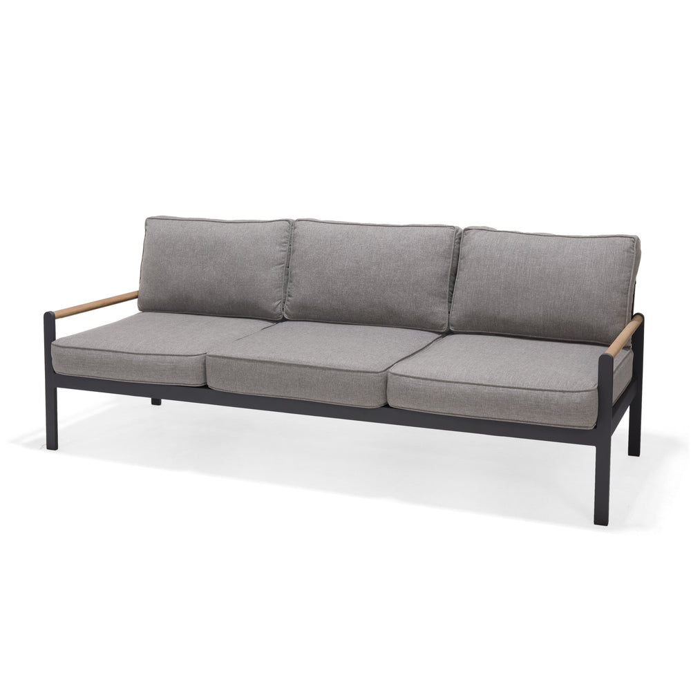 
                      
                        Amber Teak and Aluminum 3-Seater Sofa
                      
                    