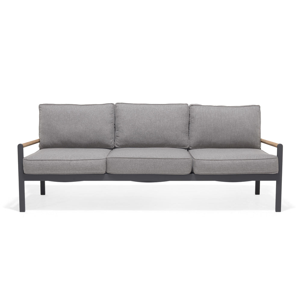 
                      
                        Amber Teak and Aluminum 3-Seater Sofa
                      
                    