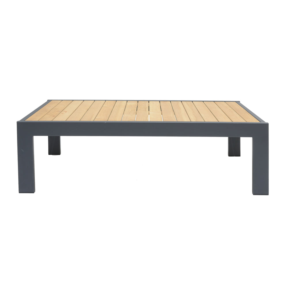 
                      
                        Palau Rectangular Teak and Aluminum Coffee Table
                      
                    