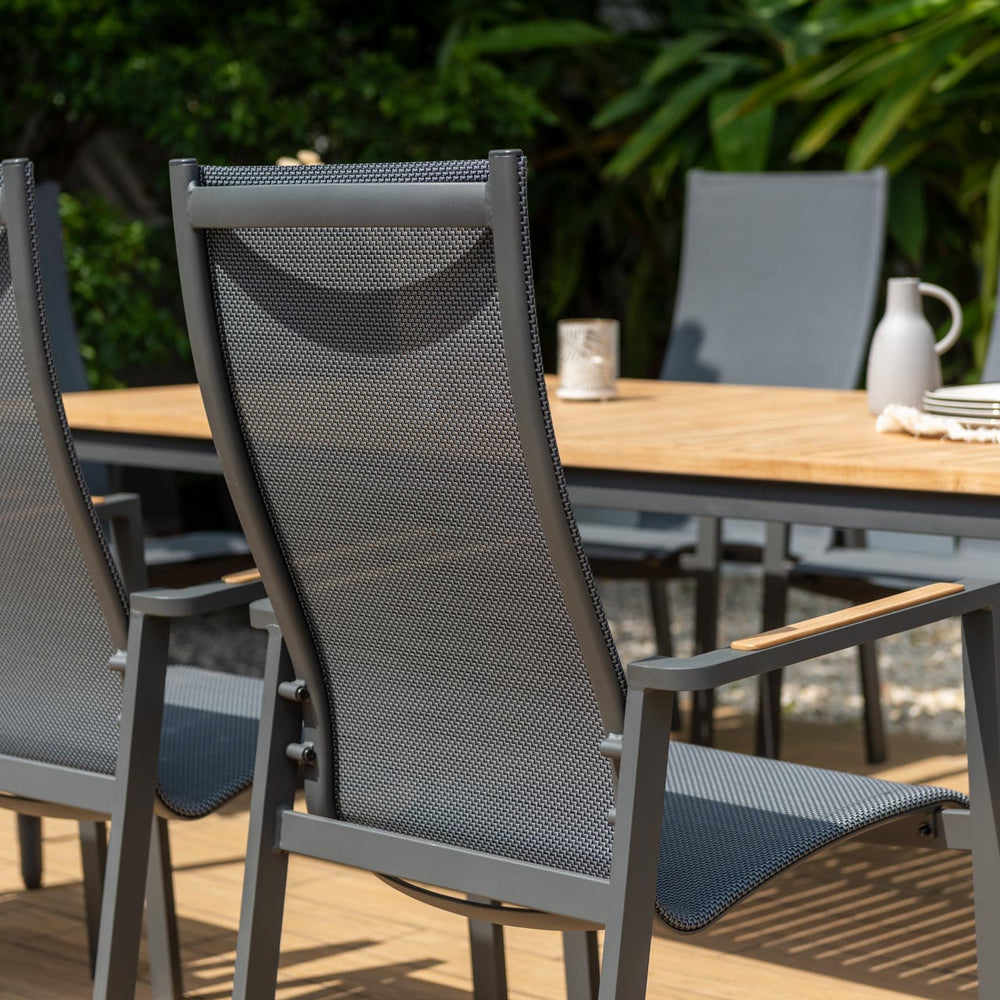 
                      
                        Palau Teak and Aluminum High Back Chair - 4 Piece
                      
                    