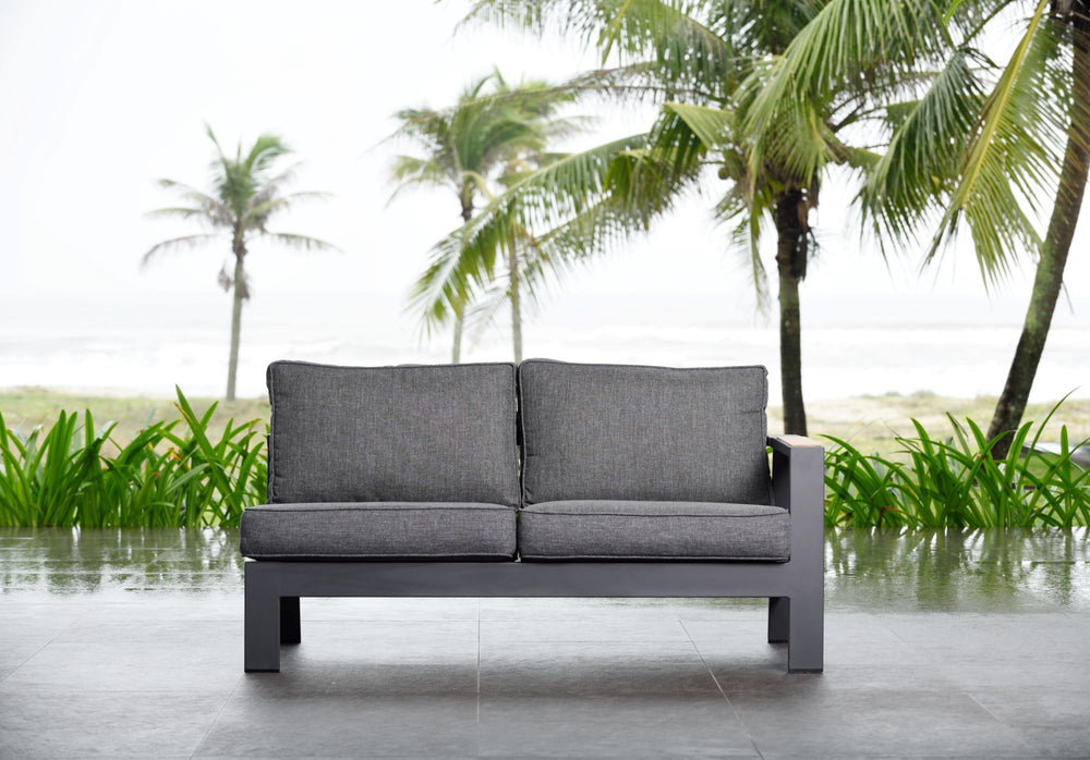 Palau Teak and Aluminum Left 2-Seater sofa