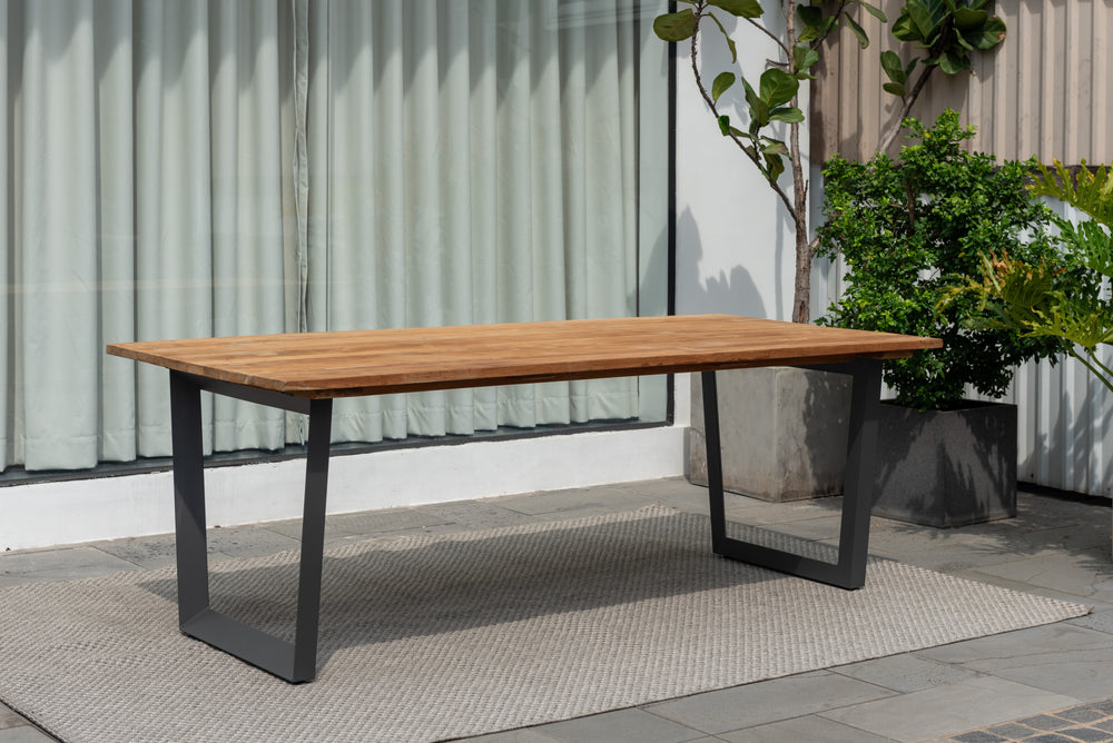 Palau Rectangular Teak and Aluminum Dining Table