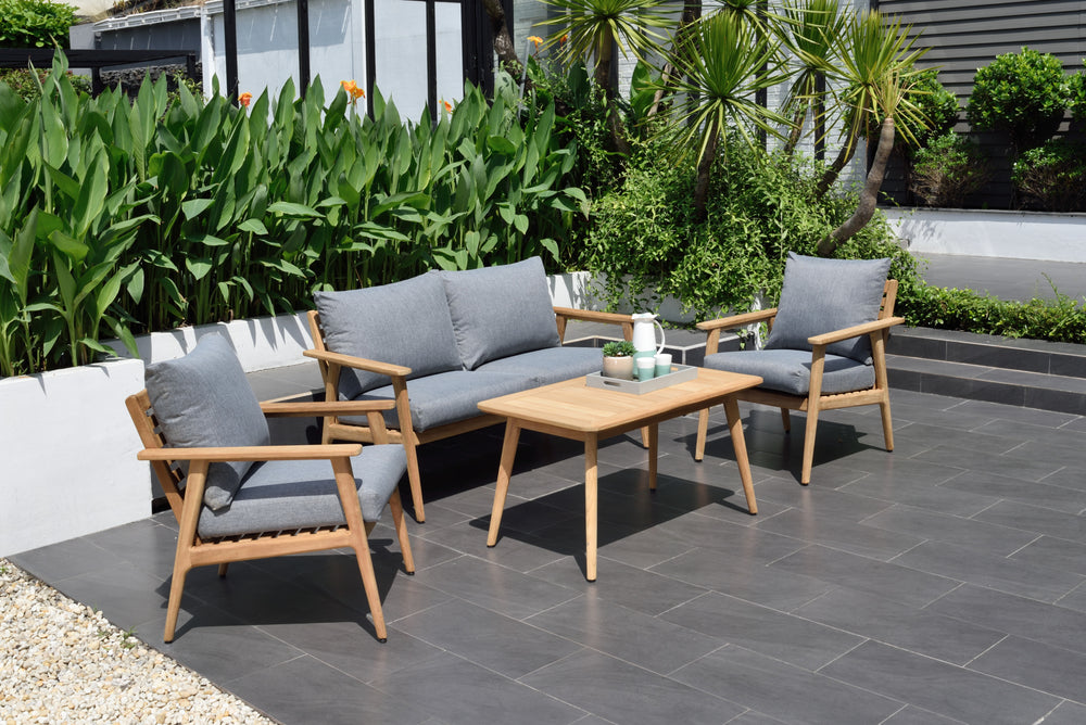 Eve FSC Teak Outdoor Conversation Set with Cushions