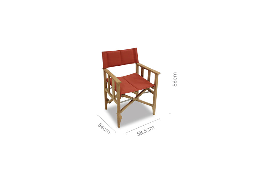 
                      
                        Zircon Teak Director Chair – Red - 1 Piece
                      
                    