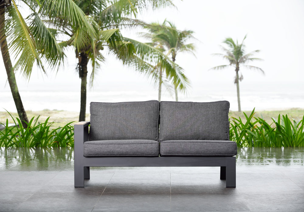 Palau Teak and Aluminum Right 2-Seater Sofa